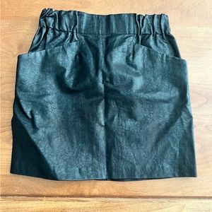Faux leather skirt with pockets